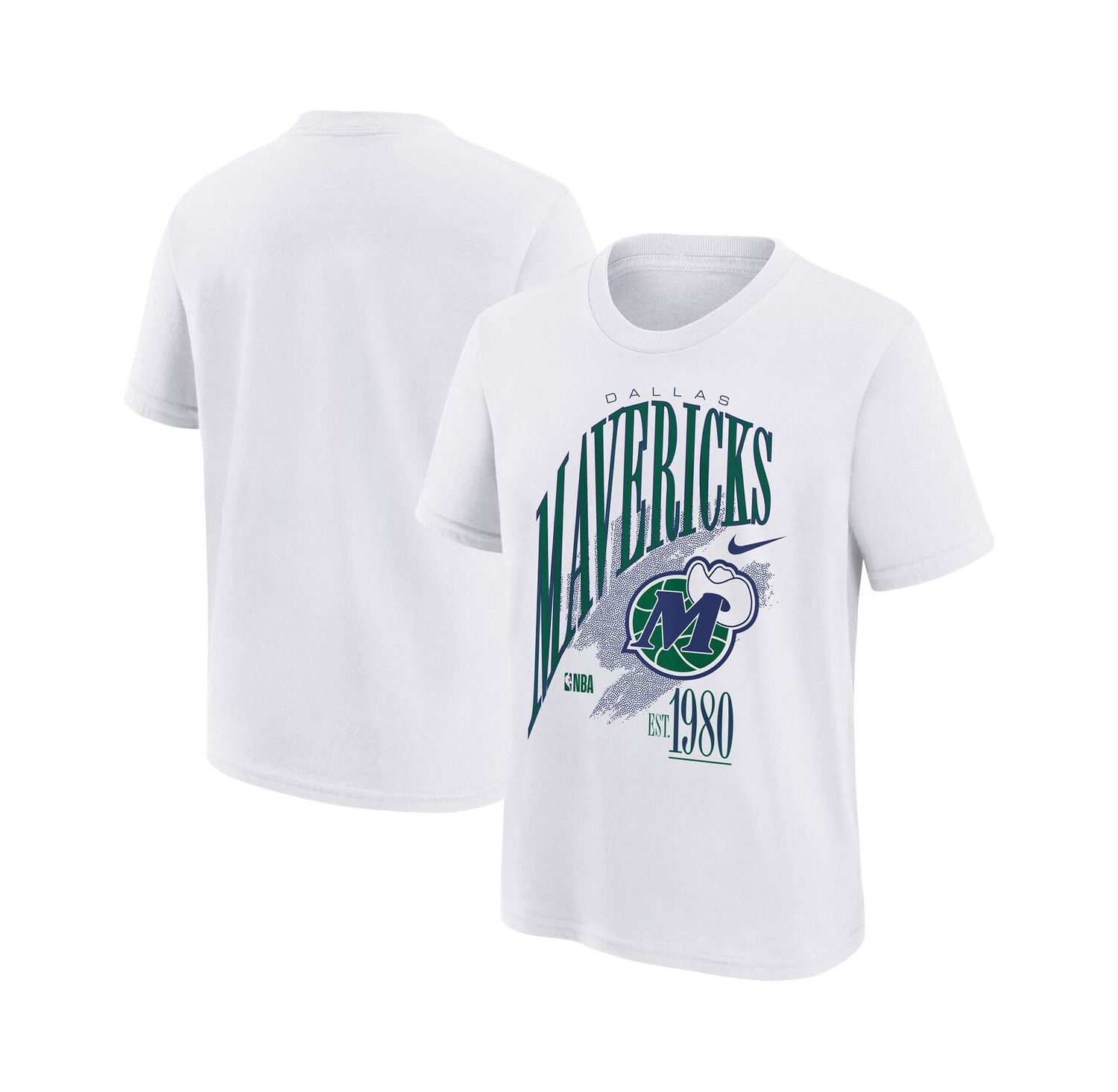 Big Boys and Girls White Dallas Mavericks Hardwood Classics Champs Max90 T-Shirt