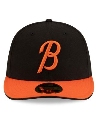 Men's Black/Orange Baltimore Orioles Authentic Collection Low Profile 59FIFTY Fitted Hat