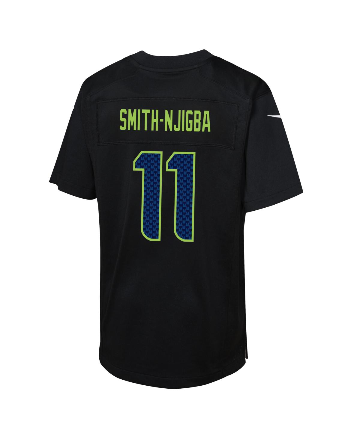 Nike Big Boys and Girls Jaxon Smith-Njigba Black Seattle Seahawks Super Bowl Lx Patch Carbon Fashion Game Jersey