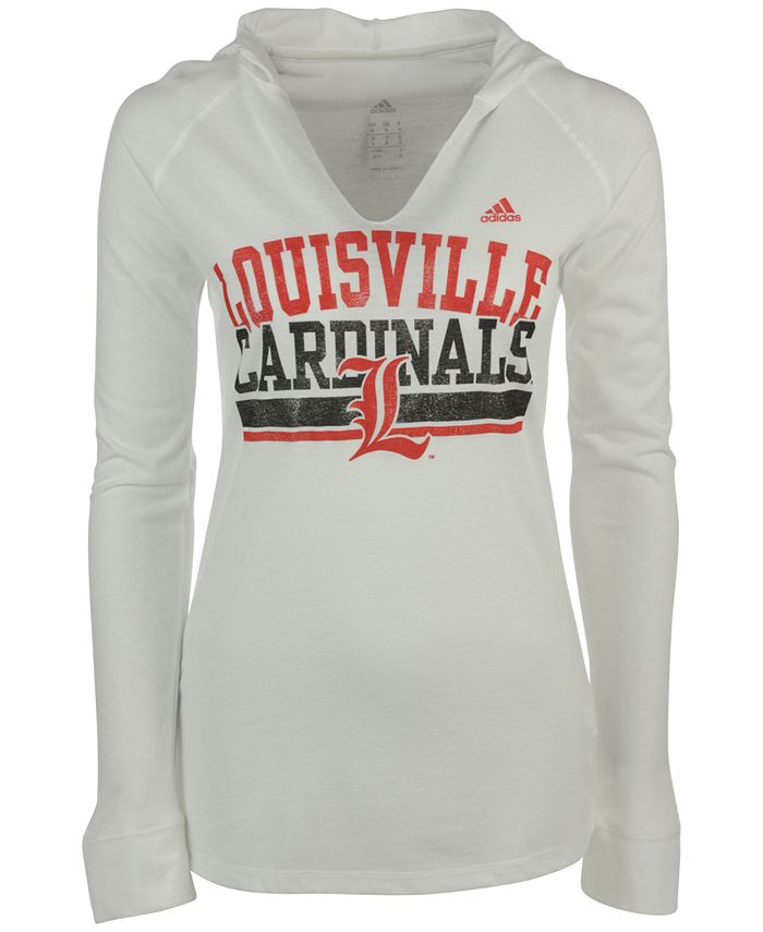 Louisville Cardinals Youth College Screen Printed Hooded Sweatshirt By  Adidas
