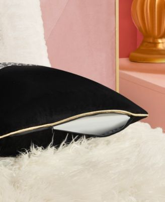 Embroidered Velvet Cheetah Decorative Pillow, 18" x 18"