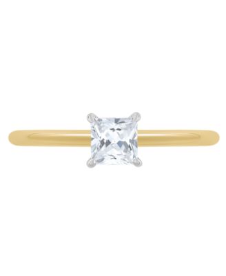 IGI Certified Lab Grown Diamond Solitaire Engagement Ring (1/2 ct. t.w.) in 14k White Gold or 14k Two Tone Gold
