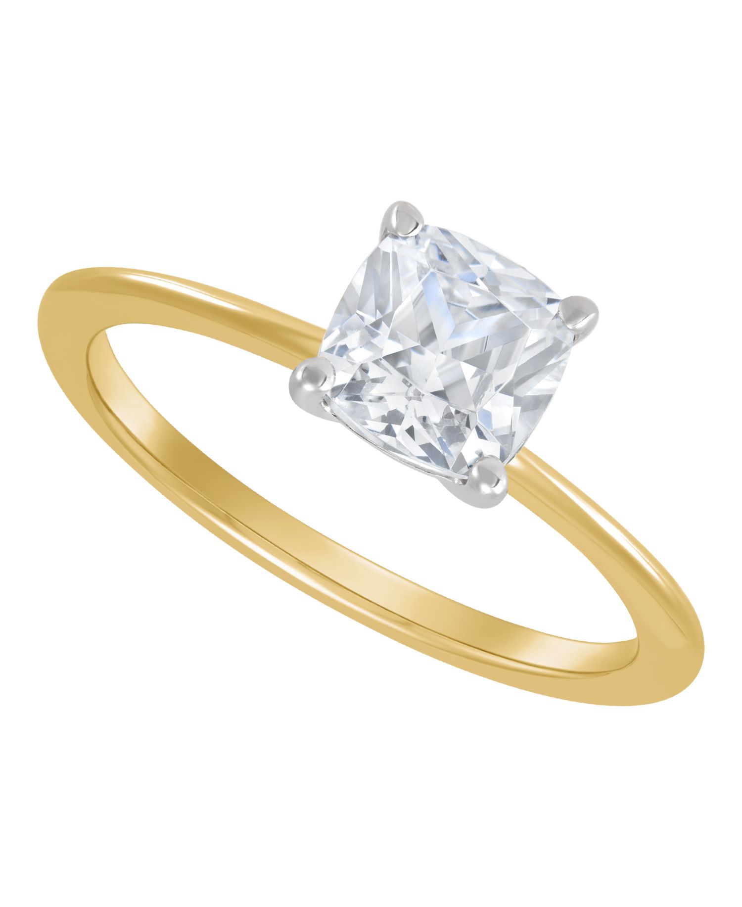 IGI Certified Lab Grown Diamond Solitaire Engagement Ring (1-1/2 ct. t.w.) in 14k White Gold or 14k Two Tone Gold