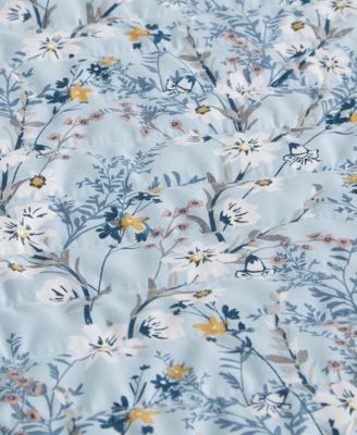 Soft Floral Reversible Design 3-Pc Quilt Set, King