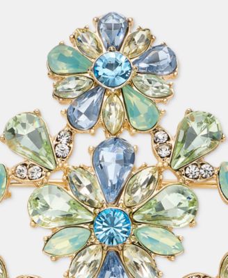 Crystal Cluster Flower Pin