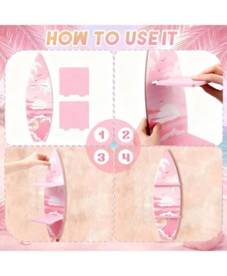 Surfboard Wall Shelves: 3 Piece Set for Beach Decor