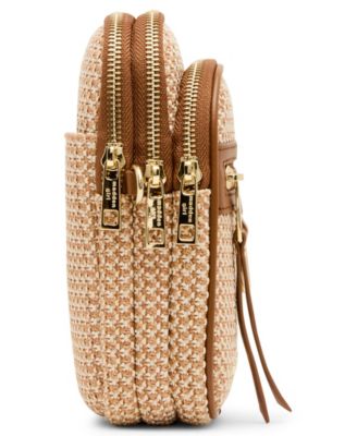 Daniw Straw North South Mini Crossbody Bag