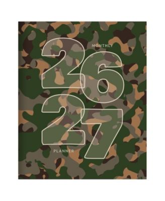 July 2026 - June 2027 Camo Medium Monthly Planner