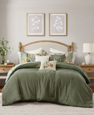 Salara Vintage Floral 7-Pc. Comforter Set, Queen