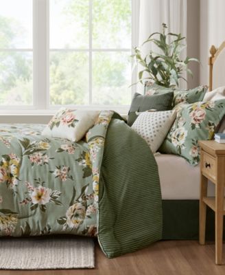 Salara Vintage Floral 7-Pc. Comforter Set, Queen