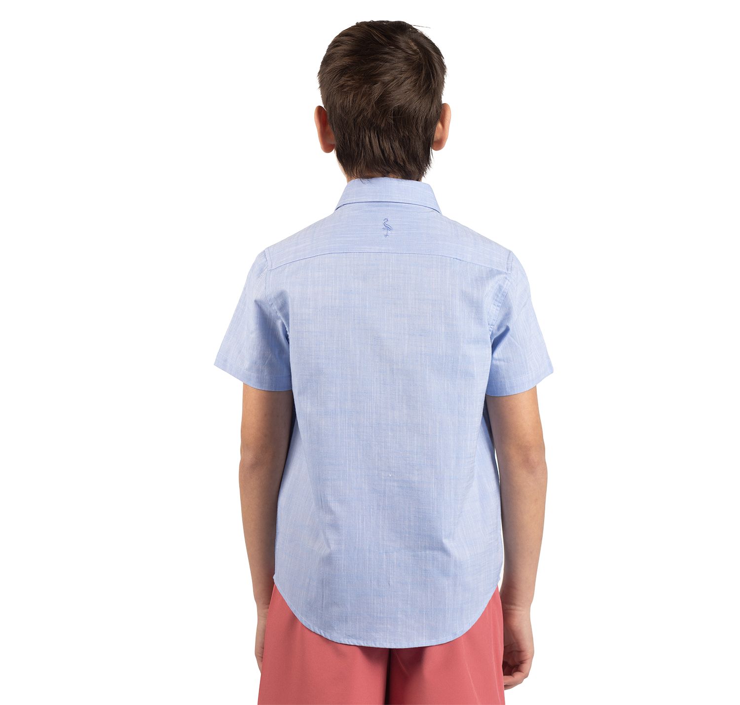 Big Boys Signature Chambray Short Sleeve Shirt