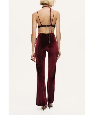 Women's Velvet Bootcut Trousers