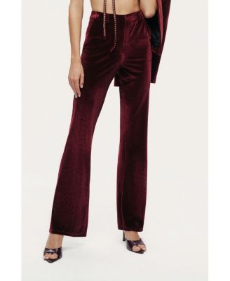 Women's Velvet Bootcut Trousers