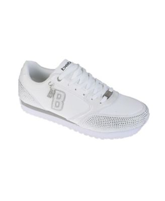 Women's Sneaker with Embellised Upper and Dangle Charm