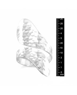 925 Sterling Silver Hammered Adjustable Spoon Ring