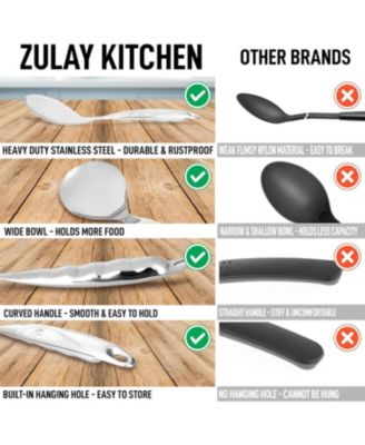 Stainless Steel Multi-Purpose Serving Spoon with Comfort Handle (11.5 Inches, Large)