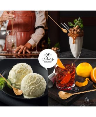 Premium 12 Inch Stainless Steel Cocktail Spoon - Long Attractive Spiral Design for Layering Drinks