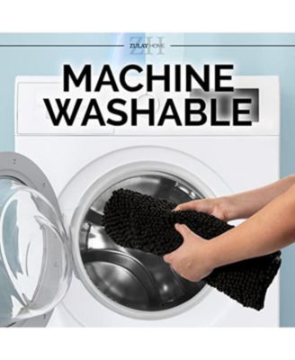 Soft Shaggy Microfiber Ultra Absorbent Bathroom Rug (17"x24")