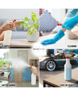 Heavy Duty Cleaning Spray Bottle Set with Adjustable Nozzle & Spring Loaded Trigger (2 Pack, 32oz)