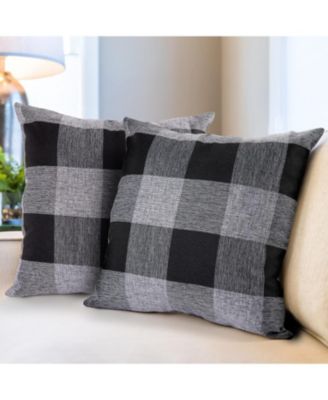2 Pack Buffalo Plaid Throw Pillow Outdoor & Indoor Covers 16x16 inches
