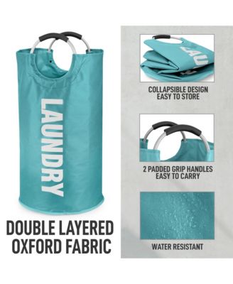 Heavy Duty Collapsible Laundry Basket with Handles (82L Large)