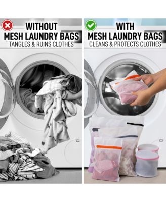 7 Pack Reusable Mesh Laundry Bags for Delicates  (1 Large, 2 Medium, 2 Small, 2 Bra Bags)