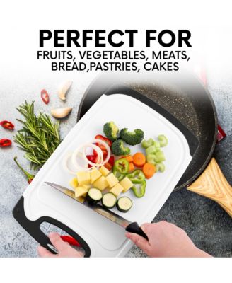 3 Piece Set Non Slip Kitchen Cutting Board With Juice Groove