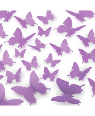 Removable DIY 3D Butterfly Wall Decorations (24pcs with 3 Different Sizes)