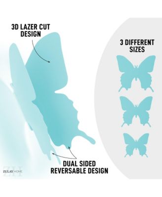 Removable DIY 3D Butterfly Wall Decorations (24pcs with 3 Different Sizes)