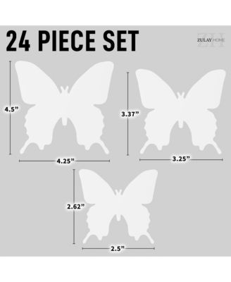 Removable DIY 3D Butterfly Wall Decorations (24pcs with 3 Different Sizes)