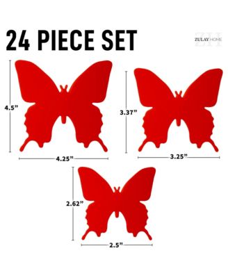 Removable DIY 3D Butterfly Wall Decorations (24pcs with 3 Different Sizes)