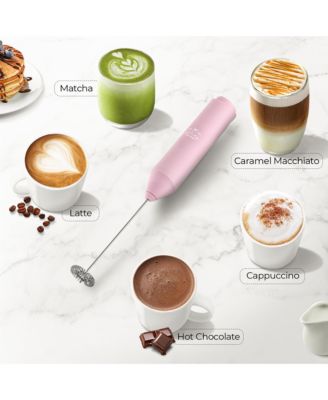 FrothMate Powerful Portable & Compact Milk Frother - No Stand Electric Whisk