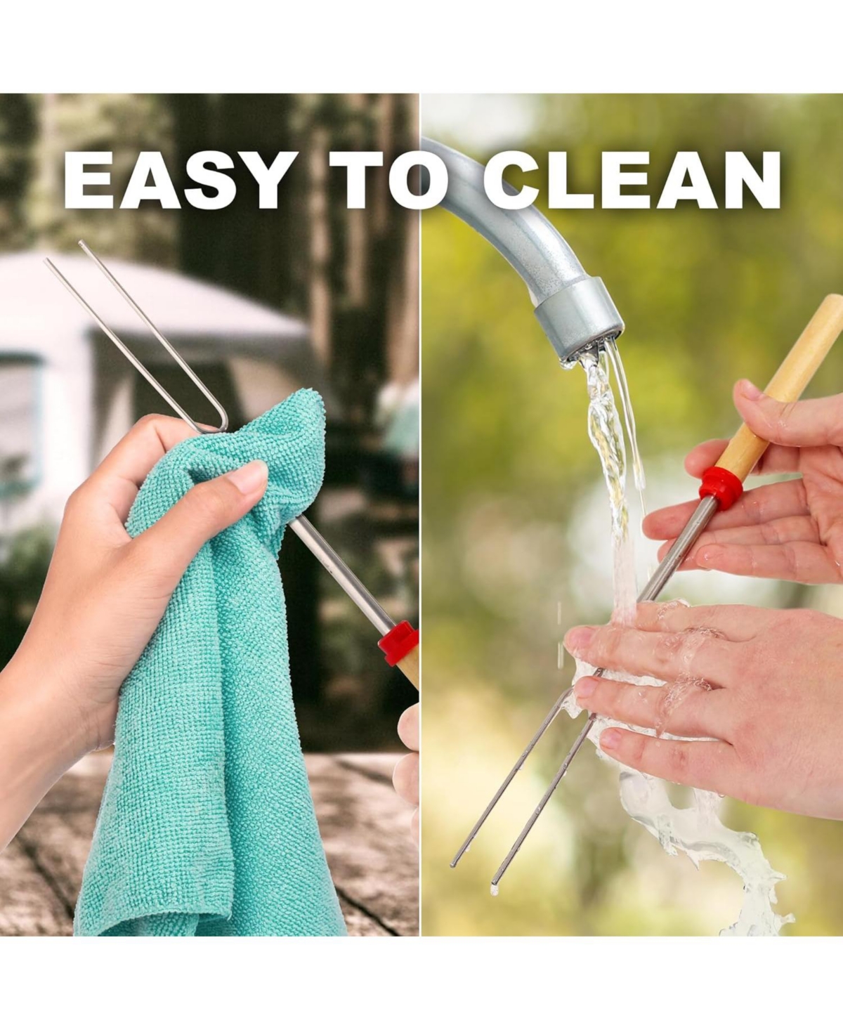 Long Marshmallow Roasting Sticks Extendable Design