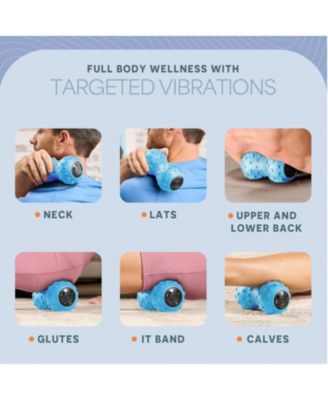 4-Speed Vibrating Massage Ball – Compact Peanut Foam Roller for Deep Tissue Massage, Mobility, and Muscle Recovery