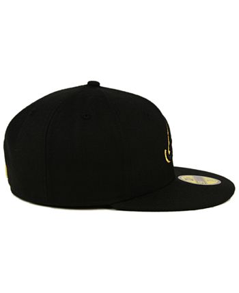 KTZ Atlanta Braves Gold 59fifty Cap in Black for Men