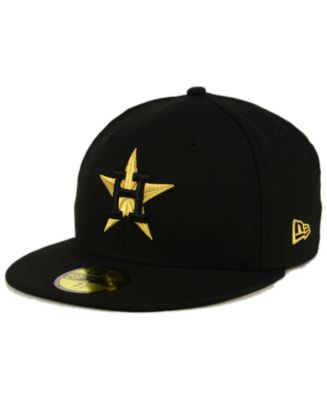 New Era Houston Astros Black On Metallic Gold 59FIFTY Fitted Cap