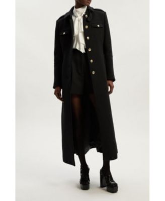 Women's Wool Military Tailored Maxi Coat
