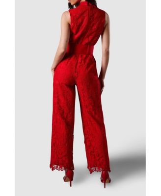 Women's Lisa Lace Belted Jumpsuit