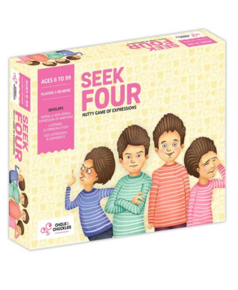 Семейная карточная настольная игра Chalk & Chuckles Seek Four, от 6 лет