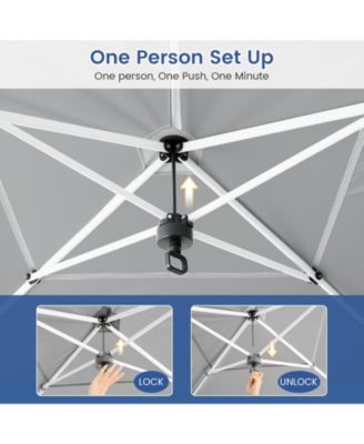 Pop-Up Canopy Tent with 6 Sidewalls, Instant Setup