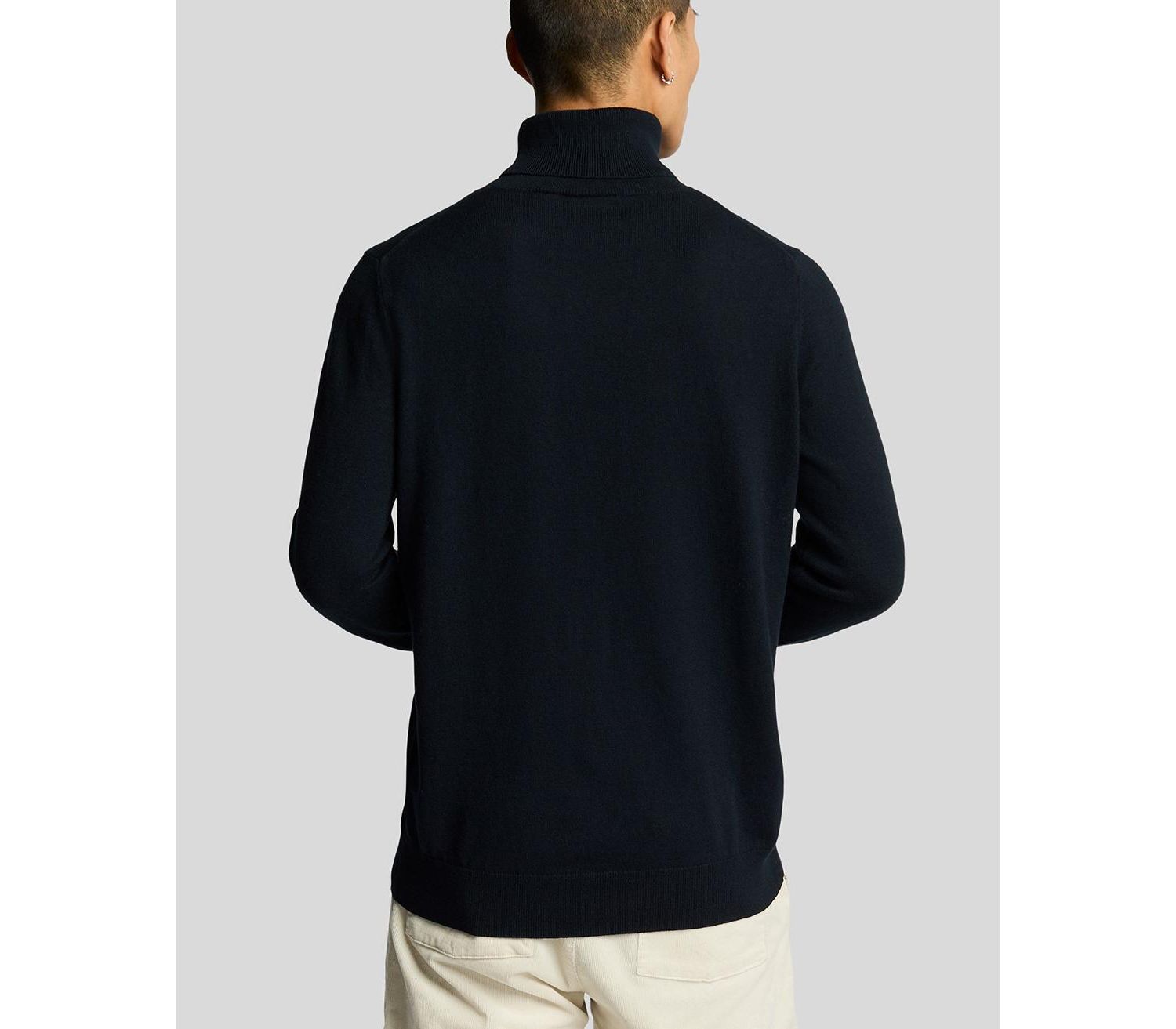 Men's Cotton Merino Turtleneck Sweater
