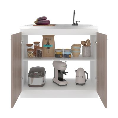 Extremo Kitchen Storage Cabinet with 2 Doors and 3 Shelves