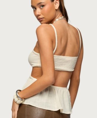 Women's Rosalyn Cotton Braided Cutout Top