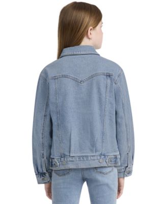 Girls' 7-16 Oversized Western Trucker Jacket
