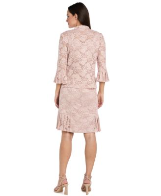 Women's Lace Pleat Hem-Jacket Dress