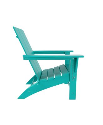 8-Piece Modern Poly Folding Adirondack Chair Set