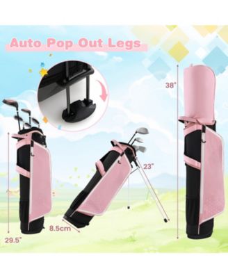 Junior Complete Golf Club Set with Stand Bag & Rain Hood