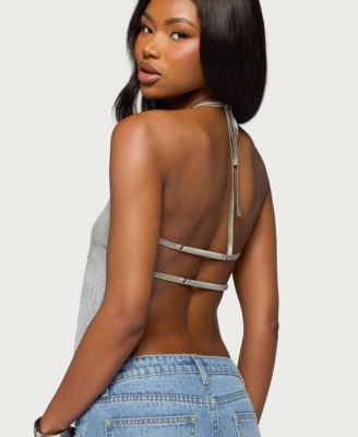 Women's Itara Sequin Backless Halter Top