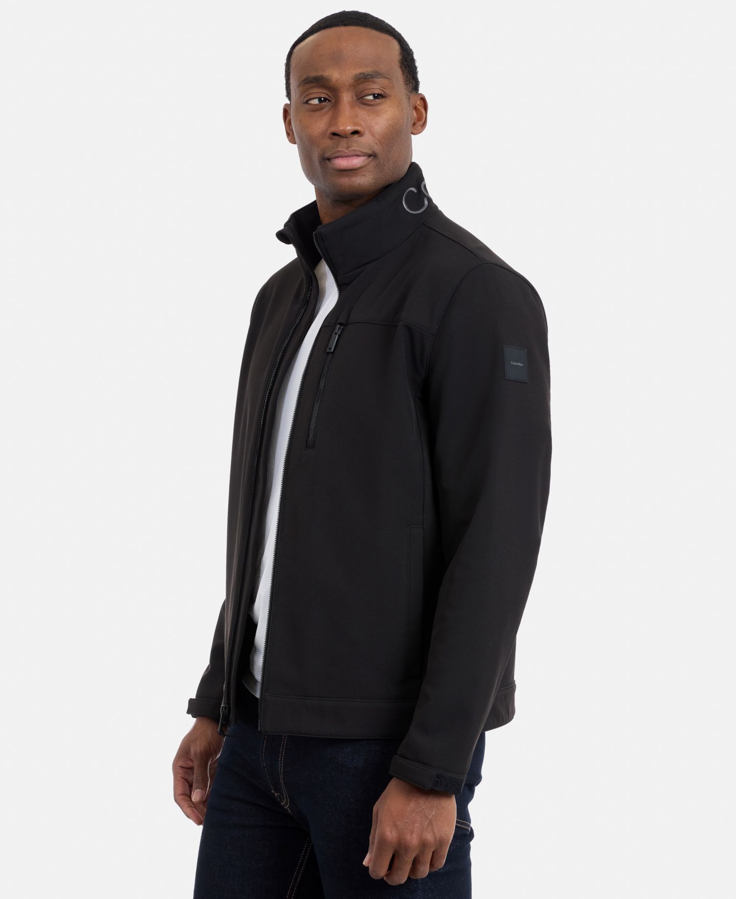 Мужская куртка Calvin Klein Water Resistant Softshell, цвет: Чёрный — фото 3