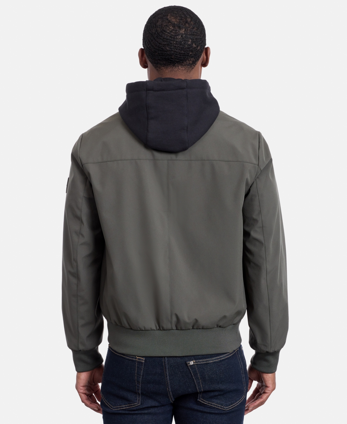 Calvin Klein Men's Bomber Knit Hood Jacket